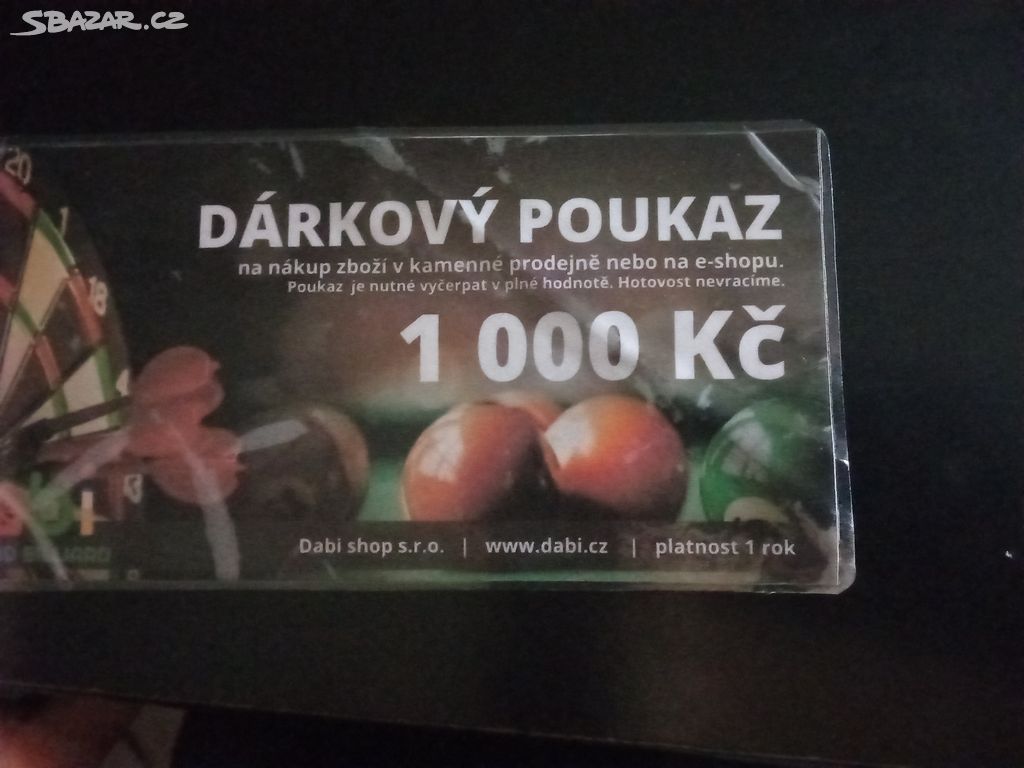 Darkovy poukaz šipky a billiard