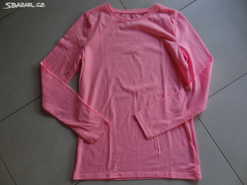 neonově růžové tričko F&F, vel. 146