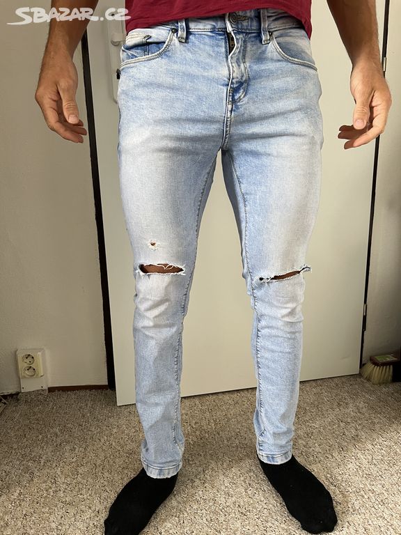 Strech slimfit jeans džíny Pull & Bear W30L32