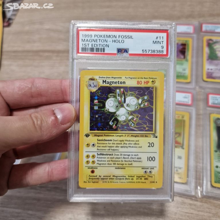 Pokémon Magneton 1st Edition Fossil - PSA 9 !