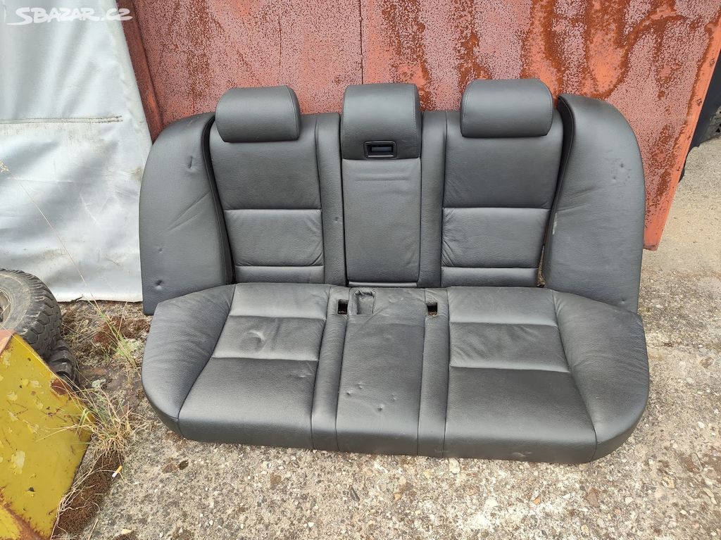 BMW E60 zadní lavice sedadla sklopné kůže černá