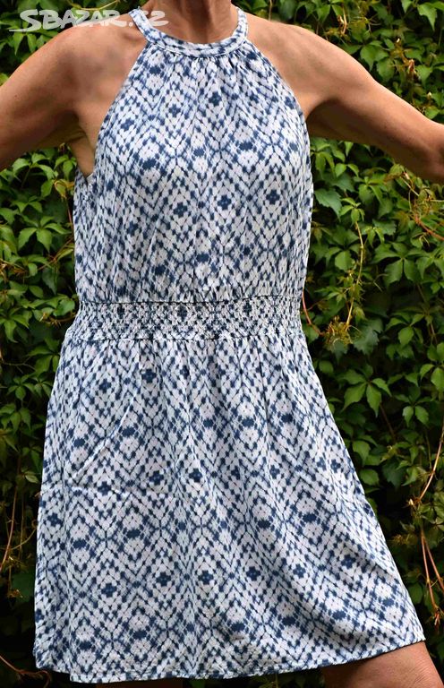 Letni aty modrobile Yessica Fit a Flare Dress L Liberec Sbazar.cz