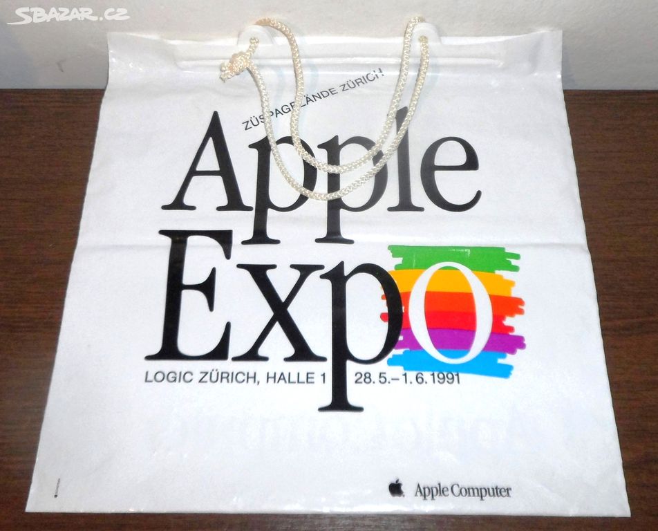 Originál igelitová taška, Apple Expo 1991 Curych