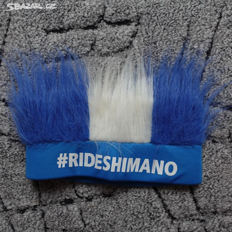 Čelenka s vlasy modro bílá #rideshimano