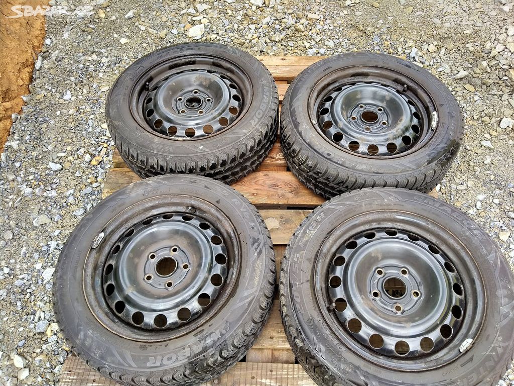 Ocelová kola r16 5x112, ET 42, Zimní pneu