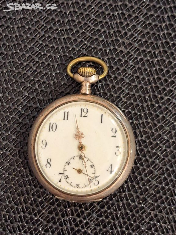 St. stříbrné hodinky ANCRE 15 Rubis double plateau