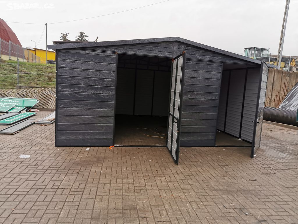 Plechové garáže, plechové stavby, garáž 5m x 6m