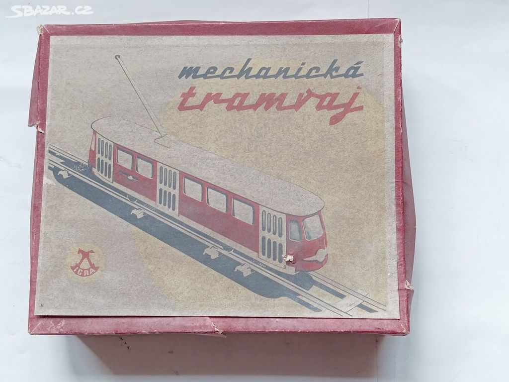 Mechanická Tramvaj stará plechová. IGRA