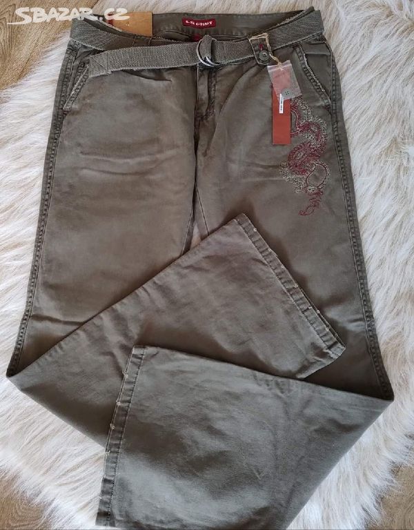 Kalhoty khaki Vel - XL