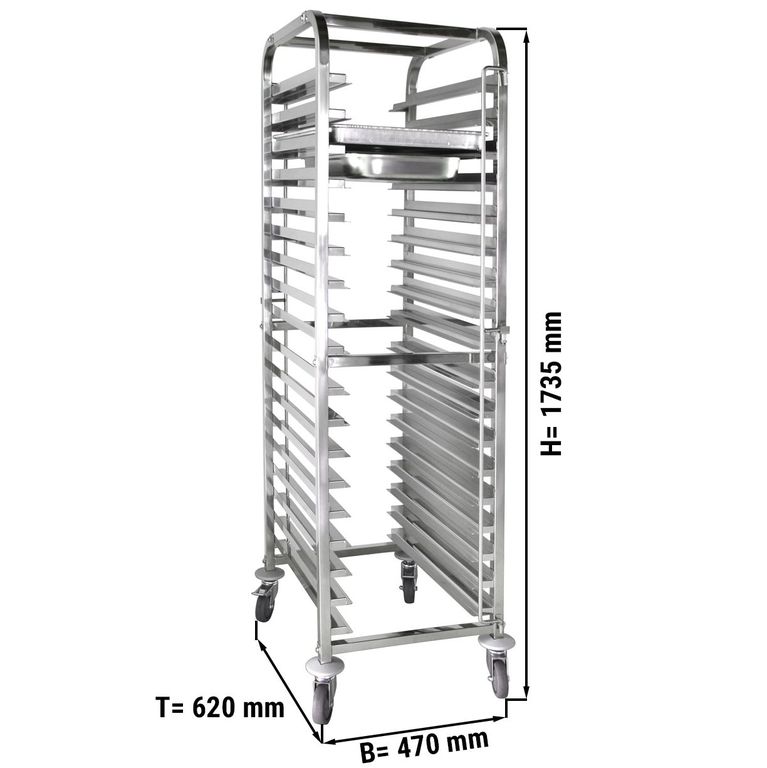 Zavážecí vozík - pro 18x GN 1/1 & EN 60 x 40 mm