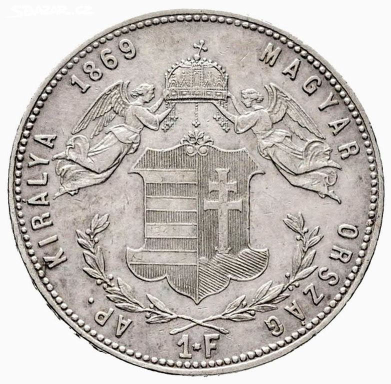 starožitná mince r. 1869 stříbro