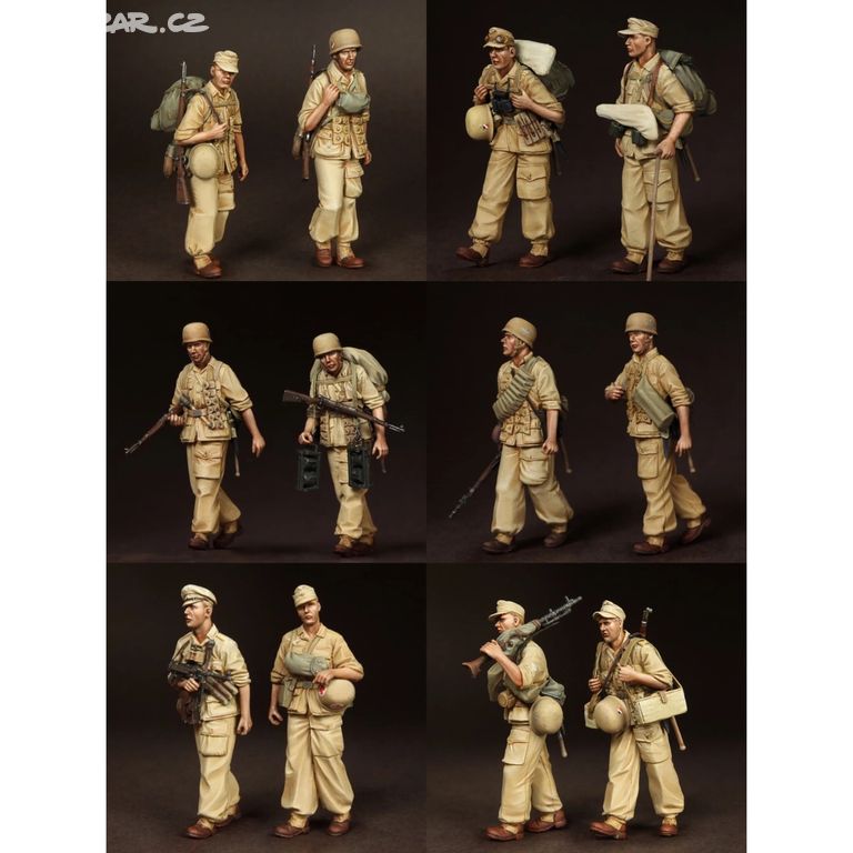 12 figur Ramcke brigáda Libye 1942 1/35