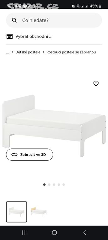 Rostoucí dětská postel Ikea