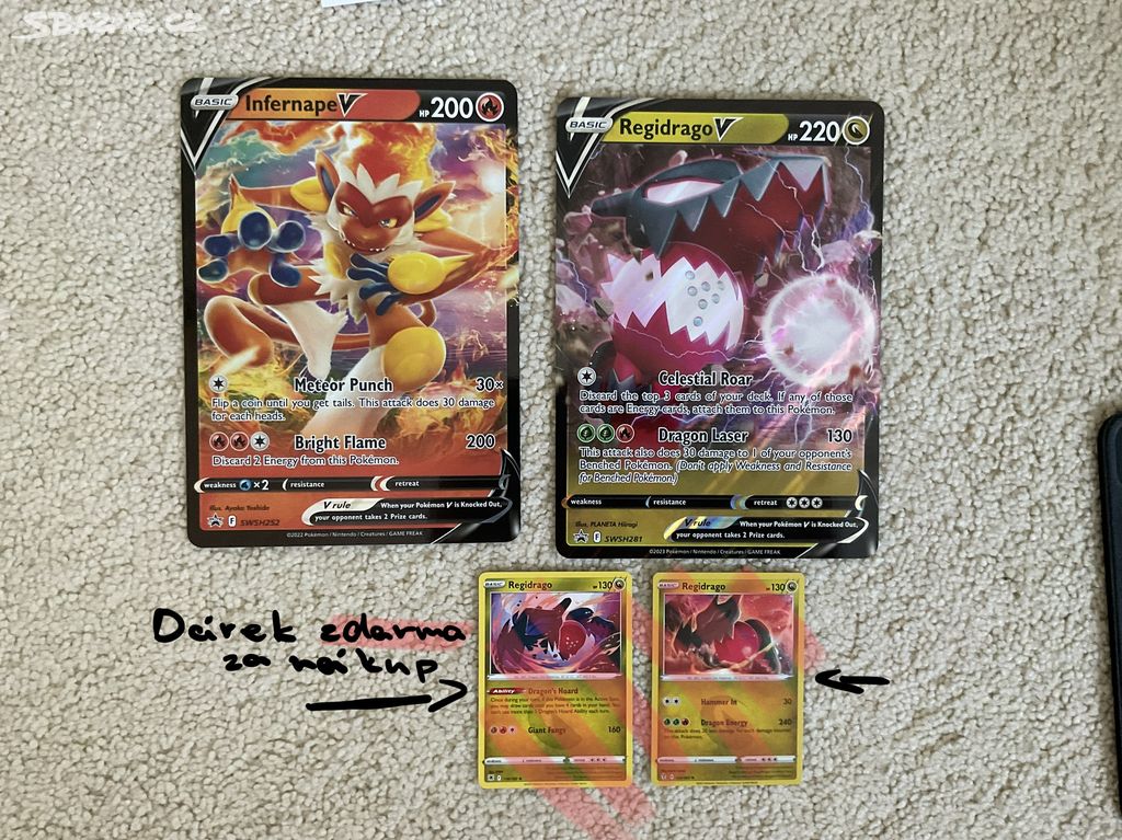 Jumbo karty Pokémon set Regidrago a Infernape V