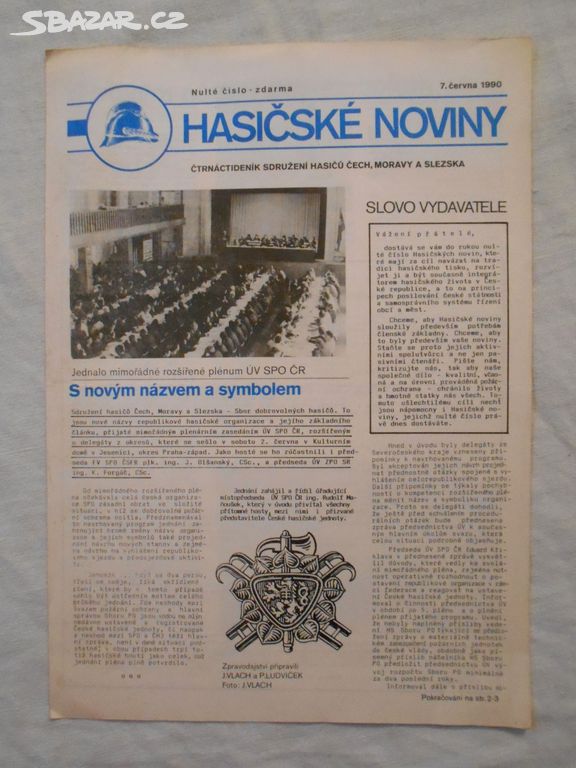 Hasičské noviny - rok 1990 - Nulté číslo zdarma