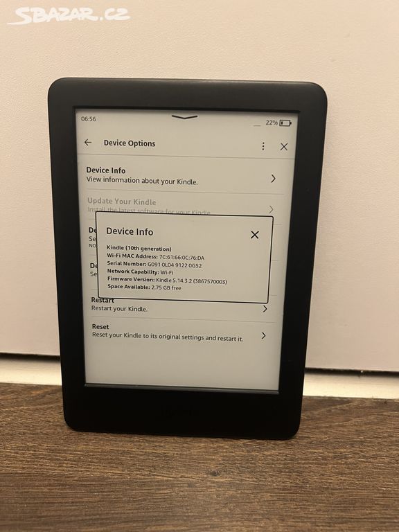 Čtečka knih Amazon Kindle 10. gen 4GB černá