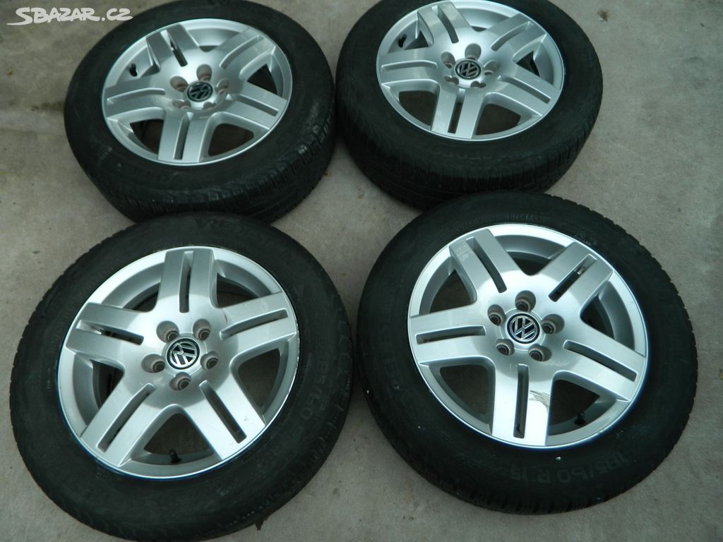 alu kola BBS 5x100+celoroční pneu r15