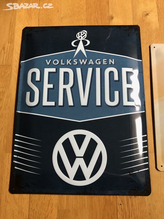 Plechová cedule DER VOLKSWAGEN, VOLKSWAGEN SERVICE