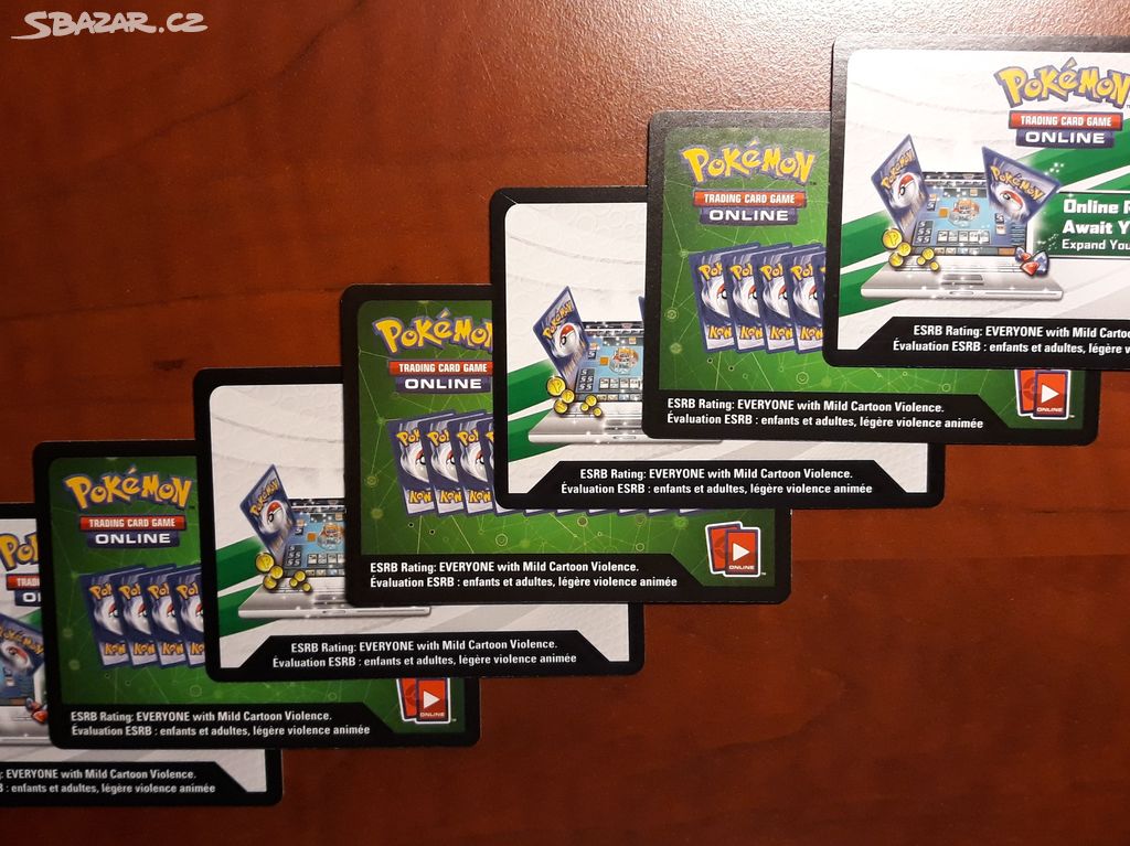 Pokémon nehrané TCG on-line kódy