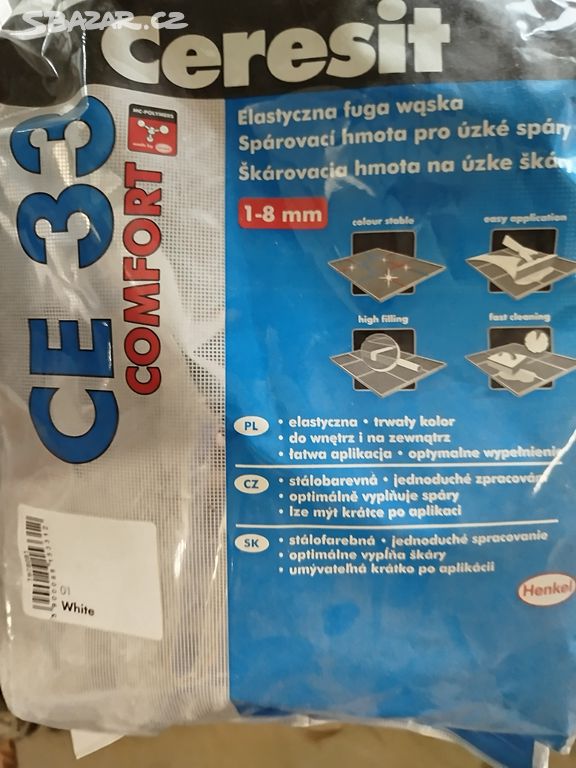 Spárovací hmota CE33 bílá, Ceresit, 2kg