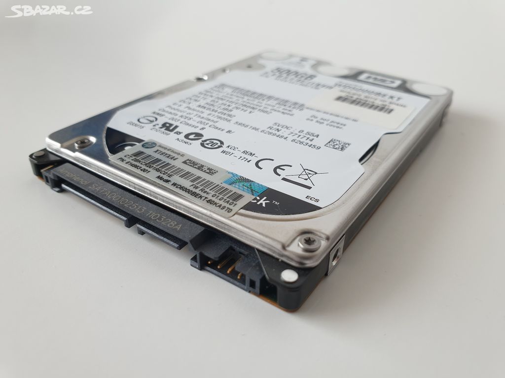 HDD disk WD BLACK 500GB 2,5" SATA, 7200 ot/min