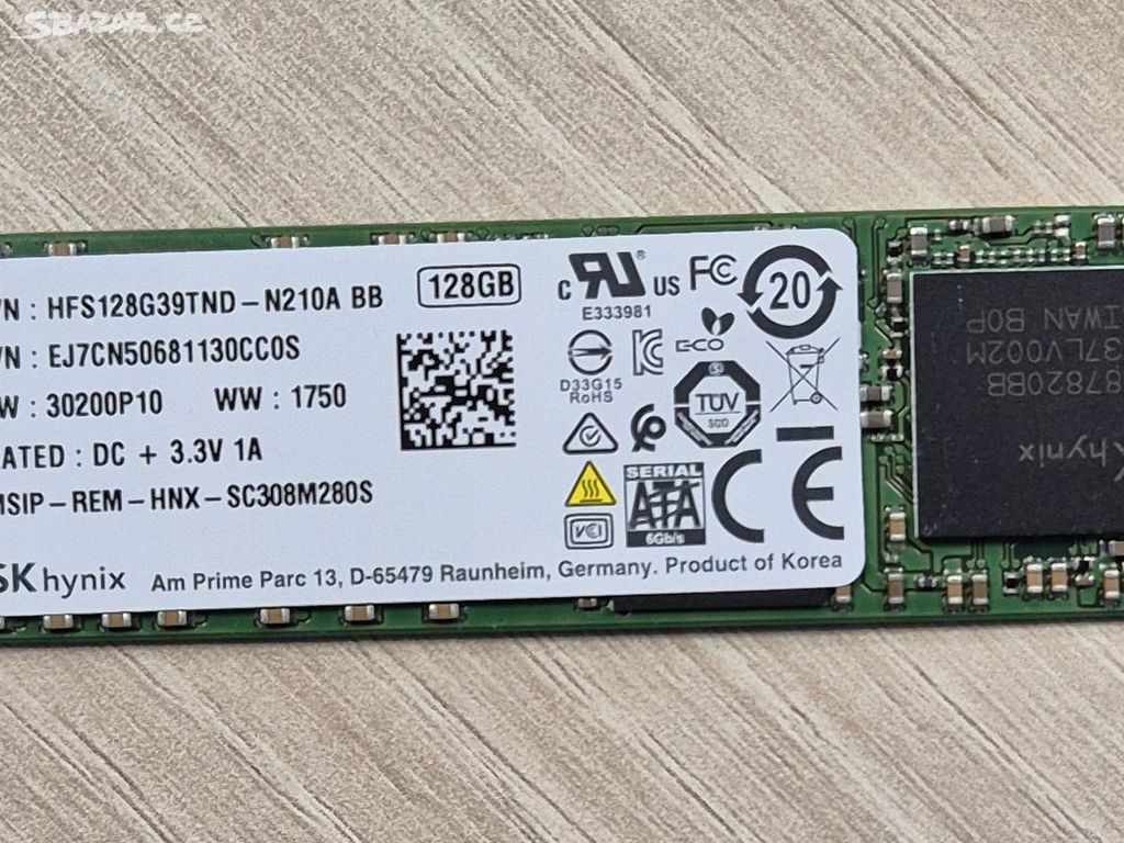 128GB Hynix, M.2 SSD 2280 6G SATA