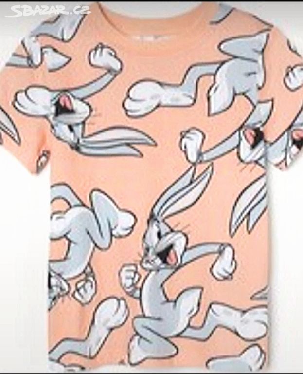 116 tričko H&M krátký rukáv Looney Tunes zajíc se