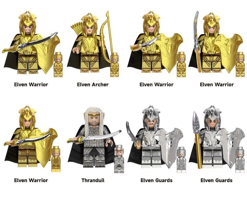 8x Thranduil a Elf s LEGO kompatibilní Pán prstenů