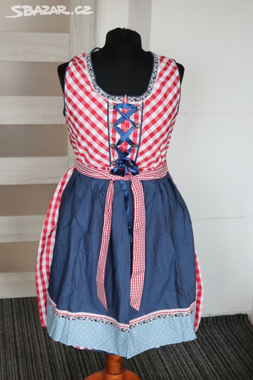 Kostým kroj dirndl červený vel.XL