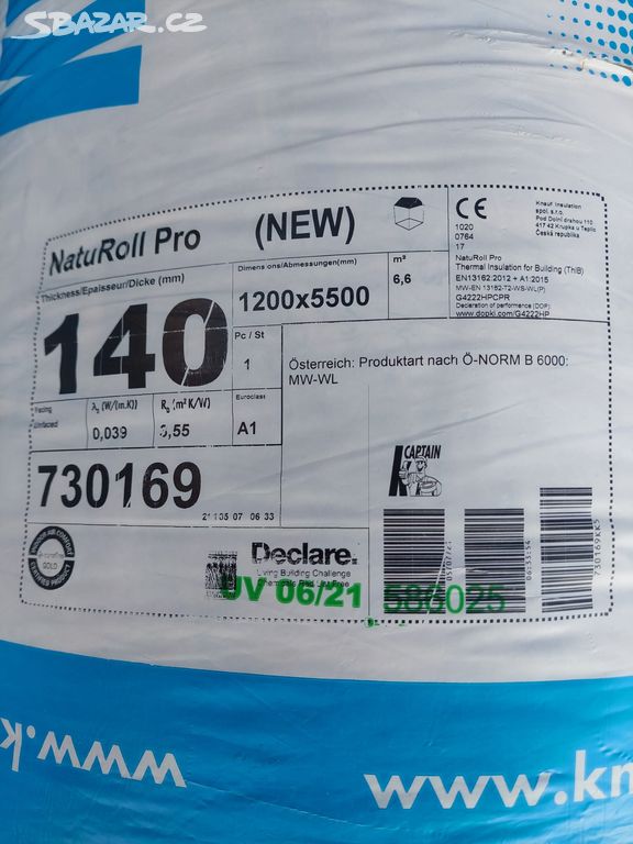 Tepelná izolace Knauf NatuRoll Pro 140 mm