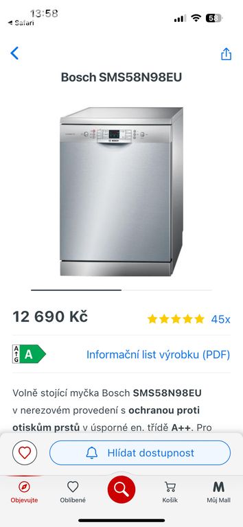 Myčka nádobí BOSCH