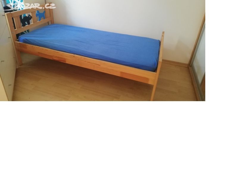 2x Dětská postel IKEA Kritter, 70x160, pes a kočka