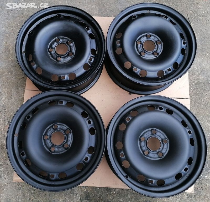 Plechové disky 15" 5X100 J6.0 ET43 Škoda VW,Seat,