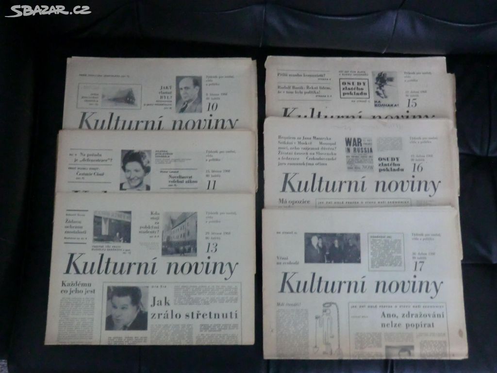 KULTURNÍ NOVINY 1968 (šest čísel)