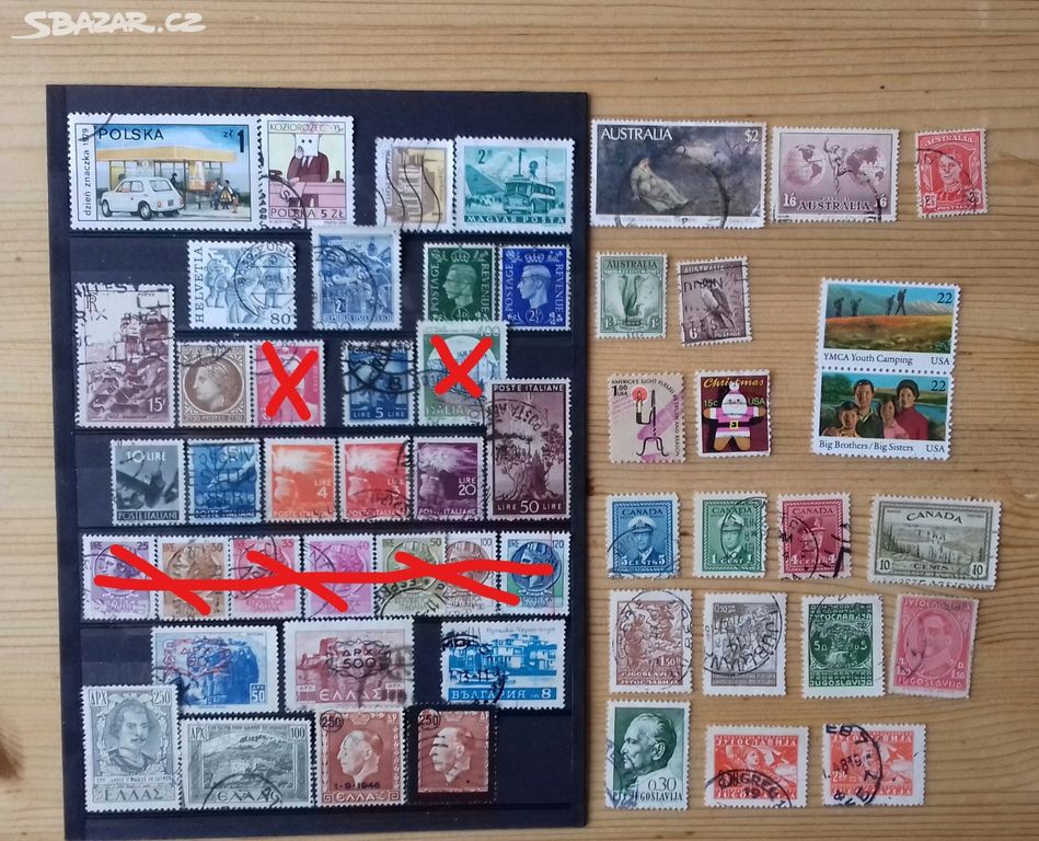 poštovní známky svět výměna/prodej