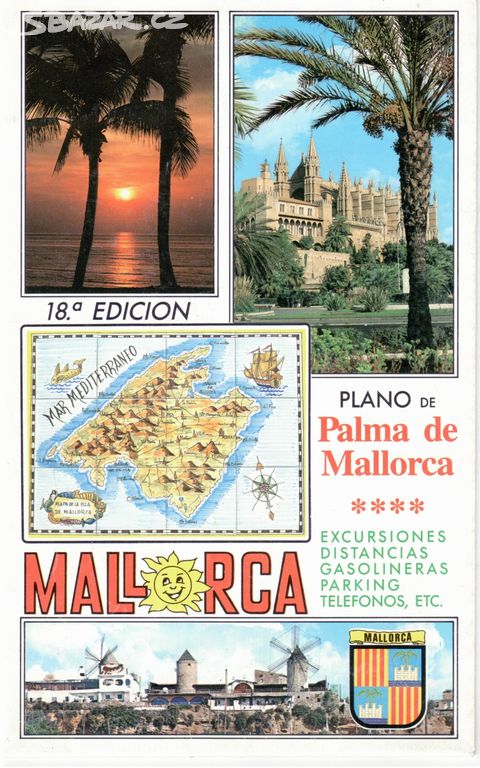 mapa ostrova Mallorca