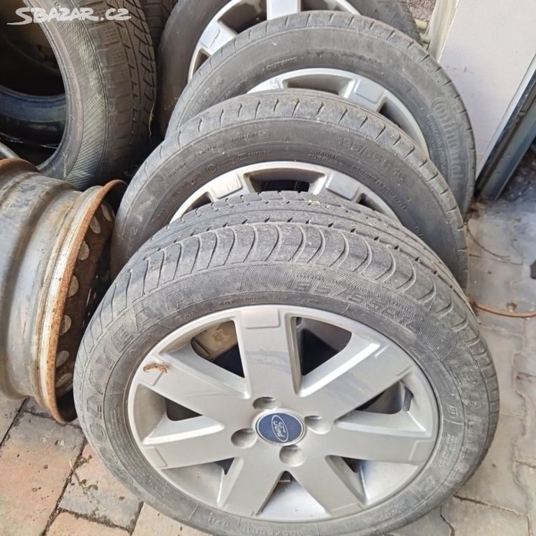 Alu kola Ford 16" 4x108, letní Good Year 195/55R16