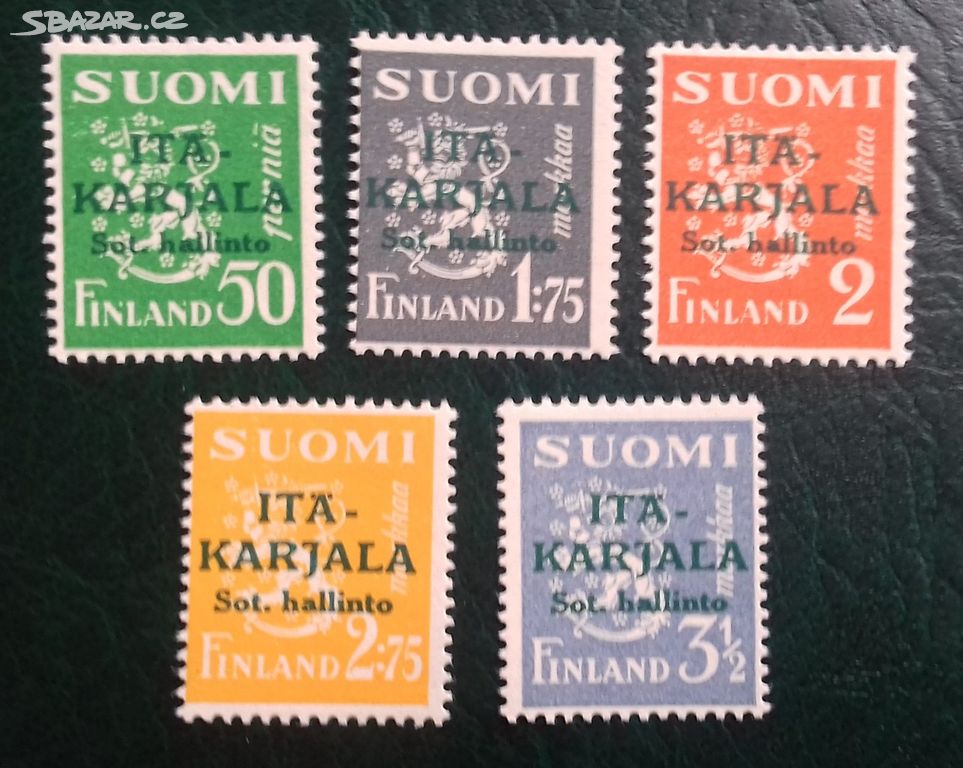 Finsko, 1940-1943, 11 kompletních sad známek + 1