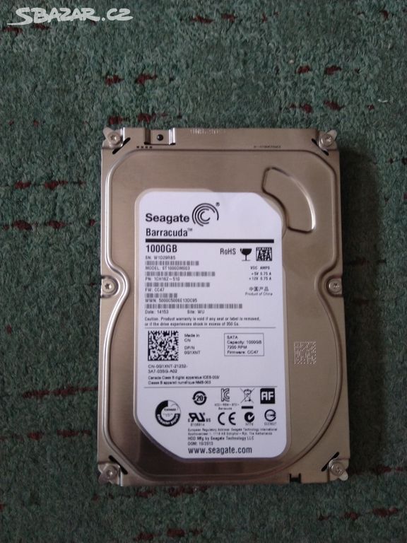 Prodám HDD Seagate 3.5" HDD - 1TB -ST1000DM003