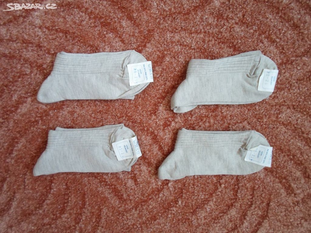 Béžové ponožky 4 páry - 31-34