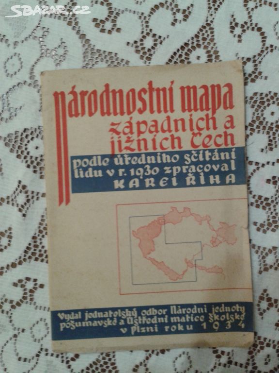 Národnostní mapa západních a jižních Čech, 1934