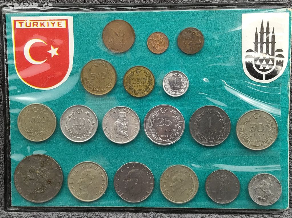 Originální sada 18 mincí, Turecko
