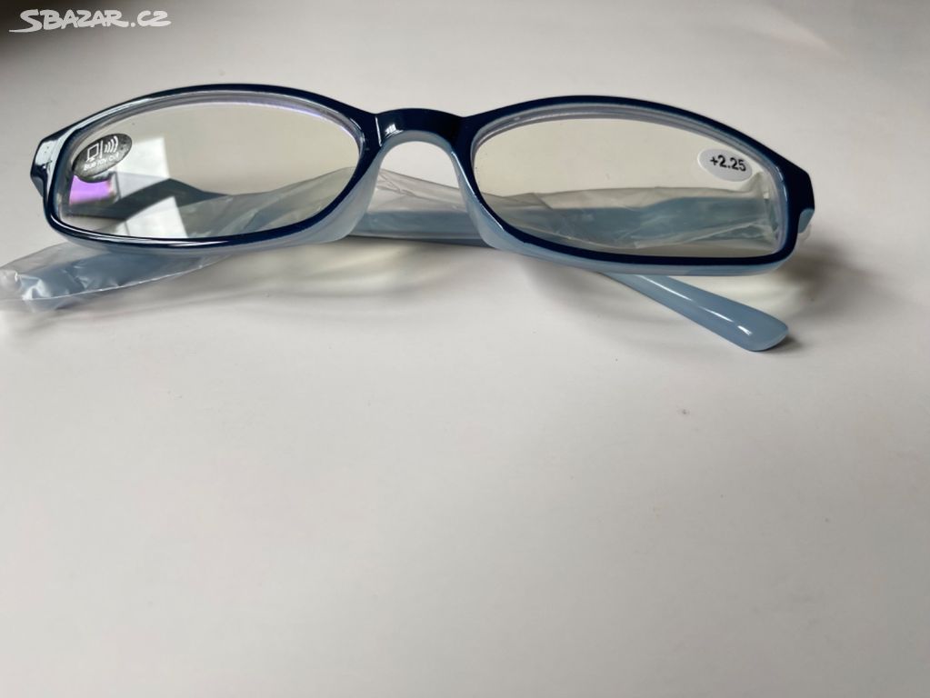 Čtecí dioptrické 2,25 brýle anti blu k PC, TV kval