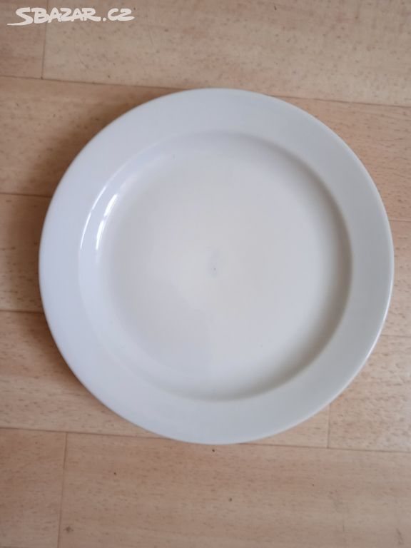 Retro bílý talířek průměr 19 cm