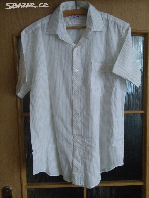 Pánská bavlněná košile s krátkým rukávem ve.42