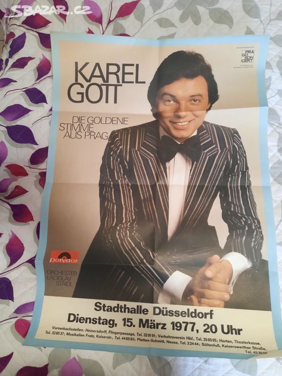 Karel Gott Koncertní plakát rok 1977!!!