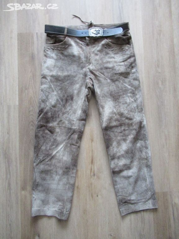 pánské kožené bavorské kalhoty SPIETH & WENSKY 52