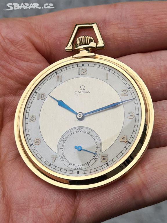 Zlaté kapesní hodinky Omega 14K