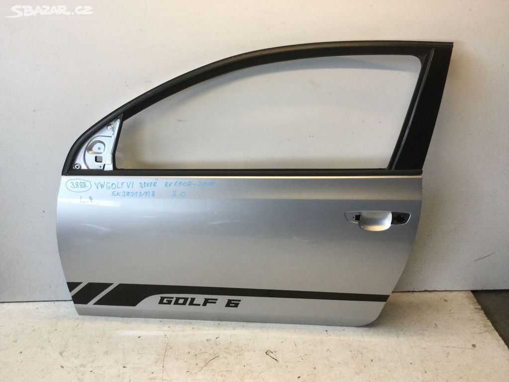 Levé přední LP dveře VW Golf VI  3Dvéř RV 2008-201