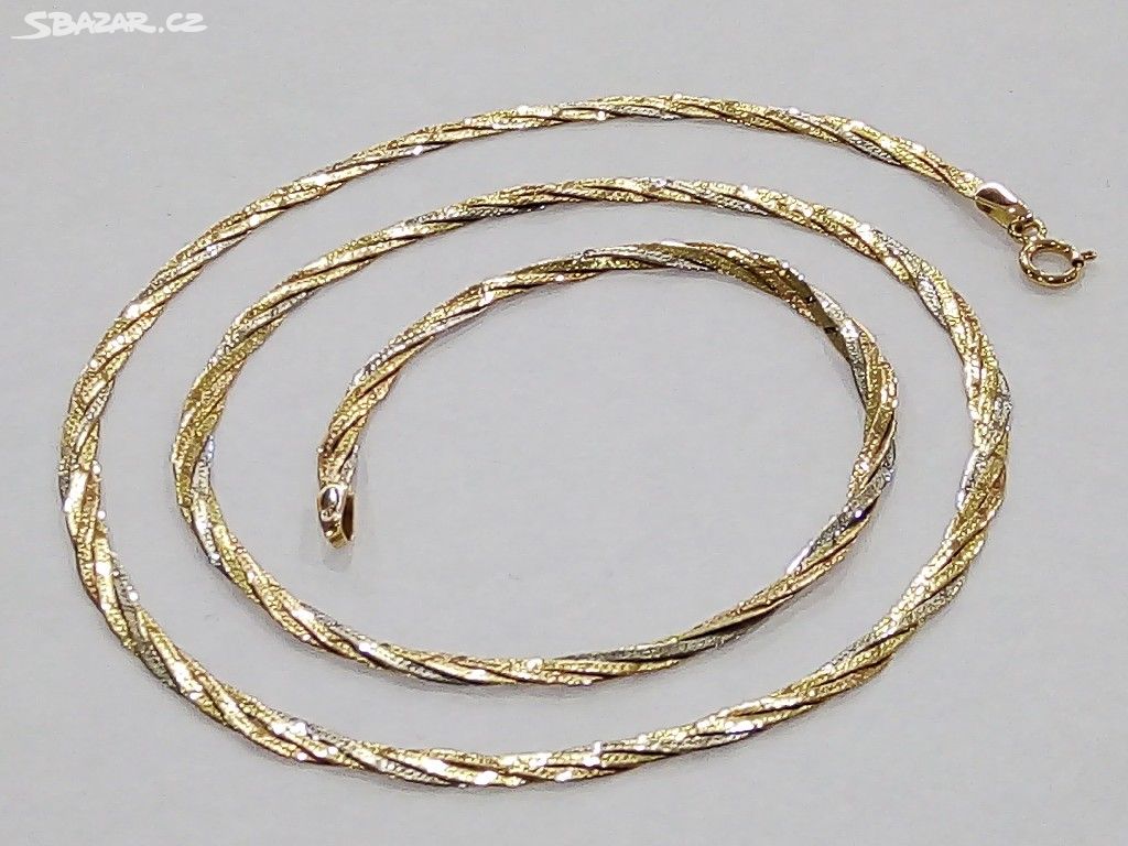 Zlatý řetízek 585/1000, váha 5,16 g, 45 cm, RB15